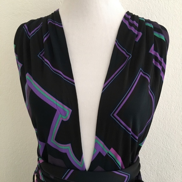 Emilio Pucci Jersey Maxi Dress Halter Wrap Size 10 - Picture 4 of 8